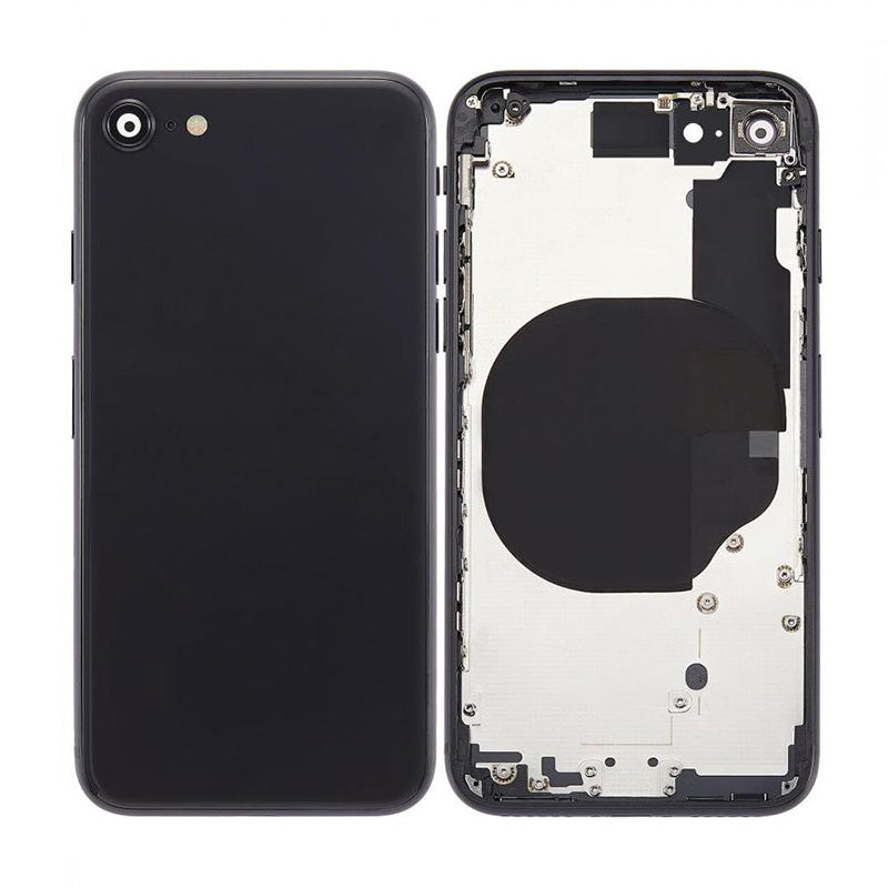 Back Housing with Power Flex Black No Logo for iPhone SE2020 (SE2)