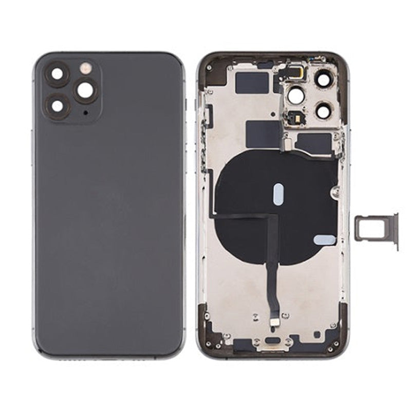 Back Housing With Power Flex Black No Logo For iPhone 11Pro Max