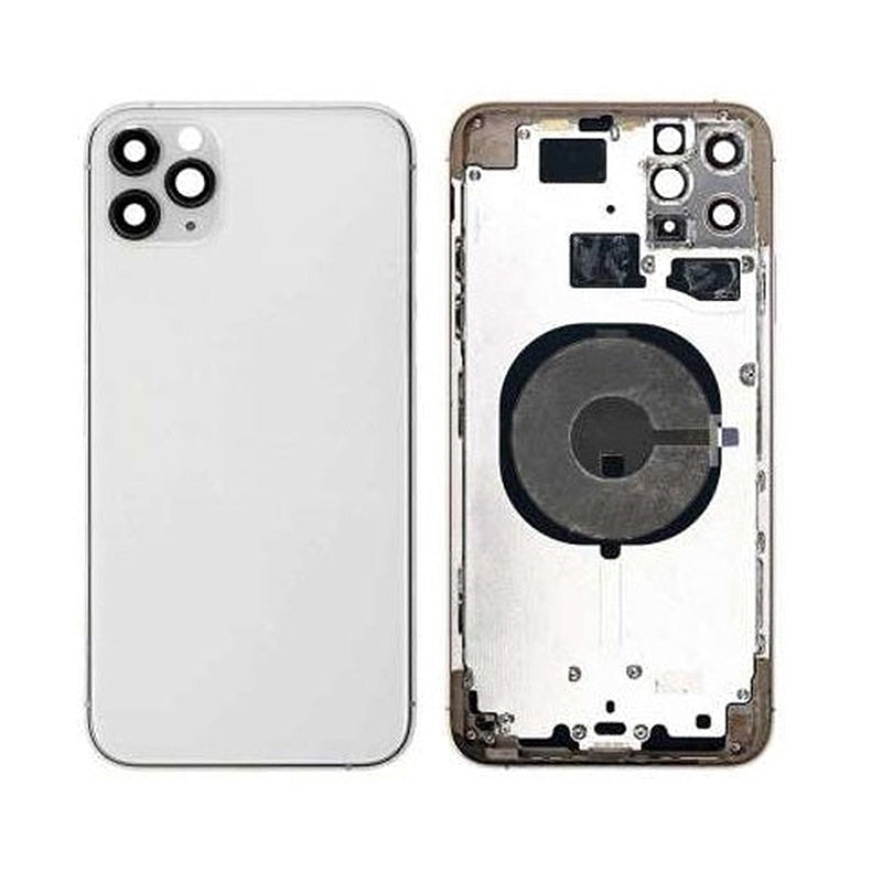 Back Housing Without Parts White No Logo For iPhone 11Pro (Best Aftermarket)