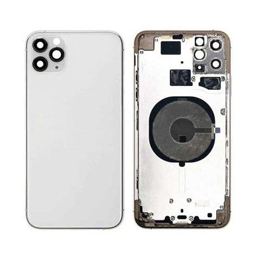 Back Housing Without Parts White No Logo For iPhone 11Pro (Best Aftermarket)