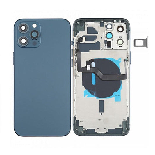 Back Housing With Power Flex Navy No Logo For iPhone 12Pro