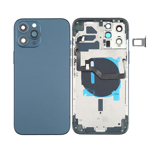 Back Housing With Power Flex Navy No Logo For iPhone 12Pro Max