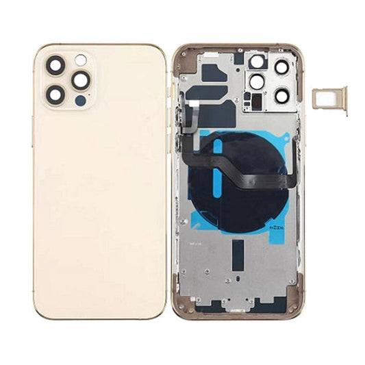 Back Housing With Power Flex Gold No Logo For iPhone 12Pro
