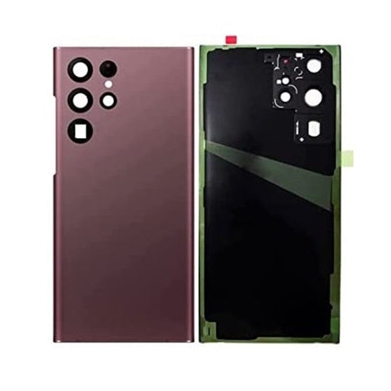 SAMSUNG S22ULTRA BACK GLASS BURGUNDY (AFTERMARKET PREMIUM)