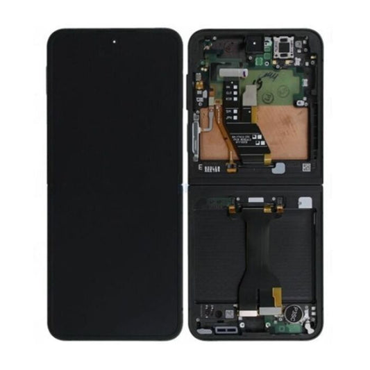 Service Pack OLED Screen assembled with Service Pack Frame Black for Samsung Z Flip 7 5G F766