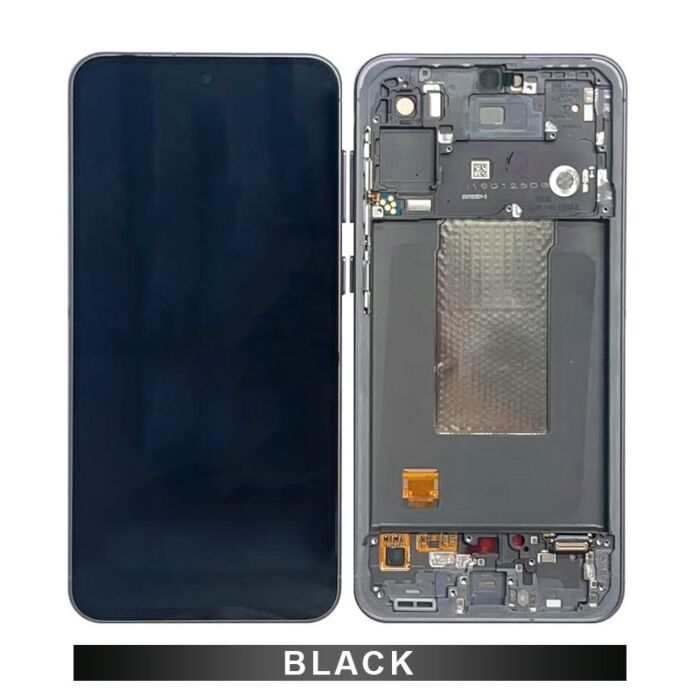 Service Pack OLED Screen Assembled with Service Pack Frame Black for Samsung A56 5G A566