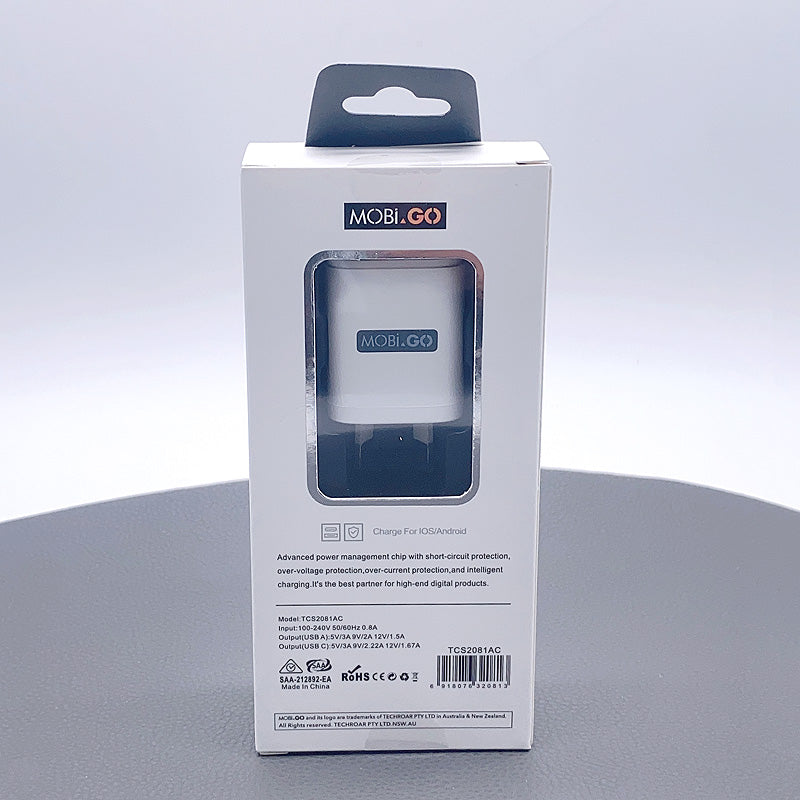 Mobigo PD 20W wall charger TCS2081AC