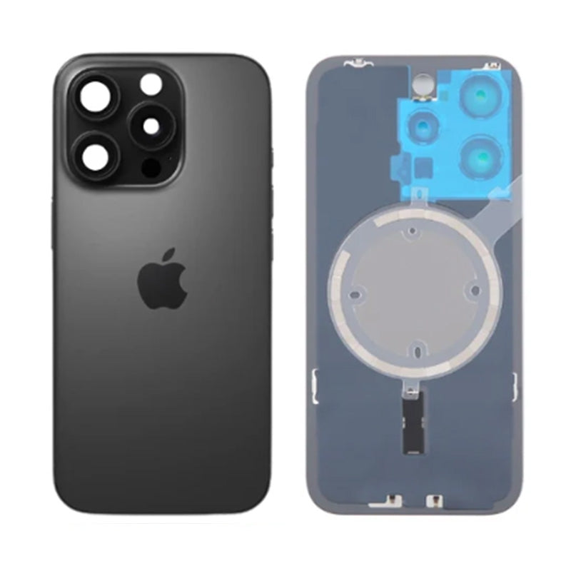 Back Panel with Magnet Black No Logo for iPhone 16Pro Max (Aftermarket Premium)
