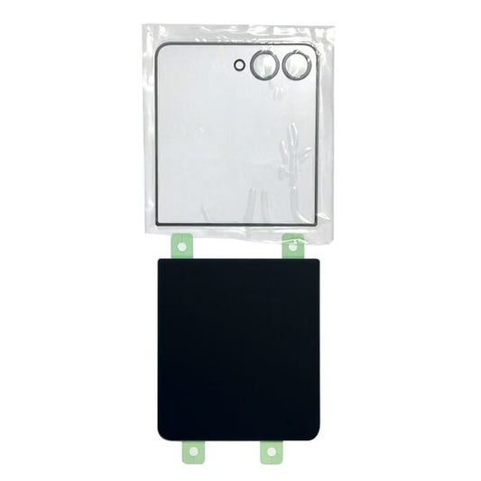 Samsung Z Flip 7 5G F766 Back Top and Bottom Glass Black (Best Aftermarket)