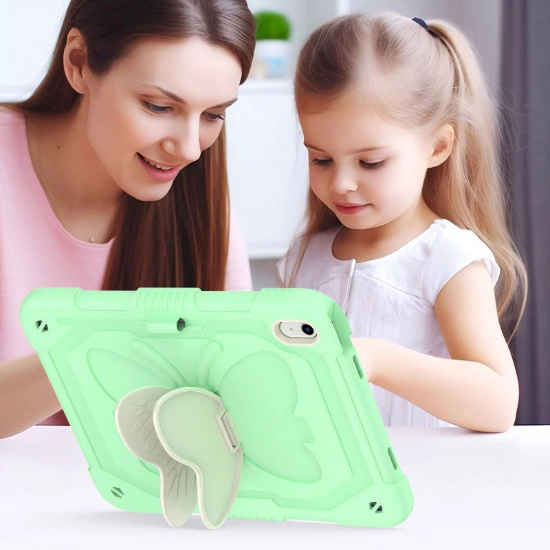 iPad new 9.7 /Air 2 / iPad 6 butterfly penslot stand case