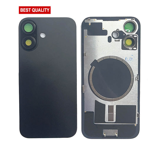 Back Panel with Magnet Black No Logo for iPhone 16Plus (Best Aftermarket)
