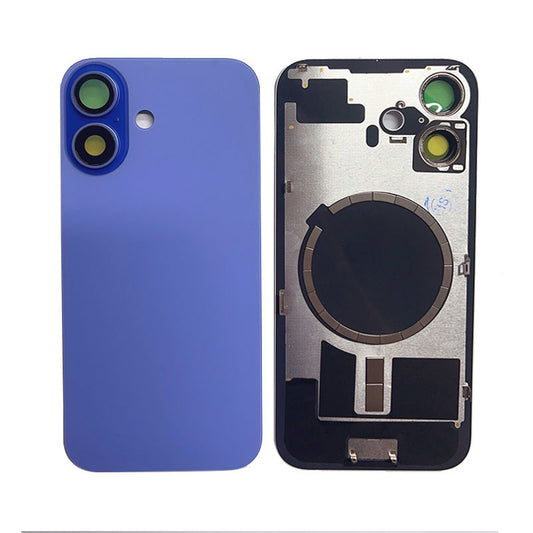 Back Panel with Magnet Blue No Logo for iPhone 16Plus (Aftermarket Premium)