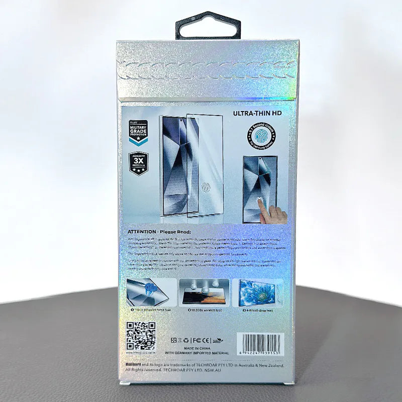 Fingerprint 9D Maxguard Glass Screen Protector for Samsung S series & Z Flip /Fold series