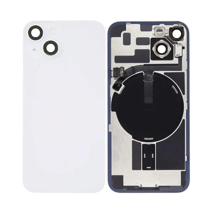 Back Panel With Wireless Charging Flex White No Logo For iPhone 14 (Best Quality)