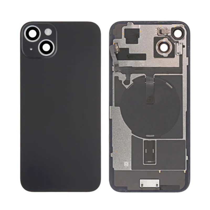Back Panel with Wireless Charging Flex Black no Logo for iPhone 15plus (Best Quality)