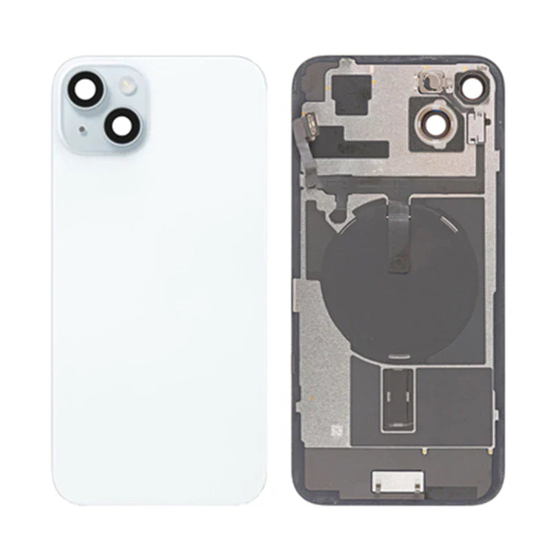 Back Panel with Wireless Charging Flex Blue no Logo for iPhone 15plus (Best Quality)