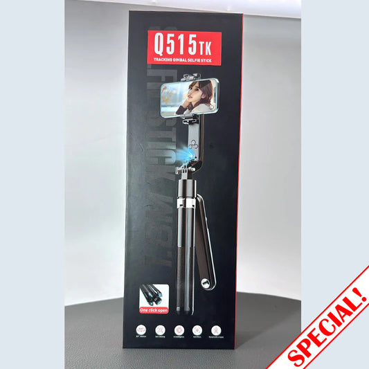 Tracking Gimbal Selfie Stick, 35cm-1.8m extendable Q515TK