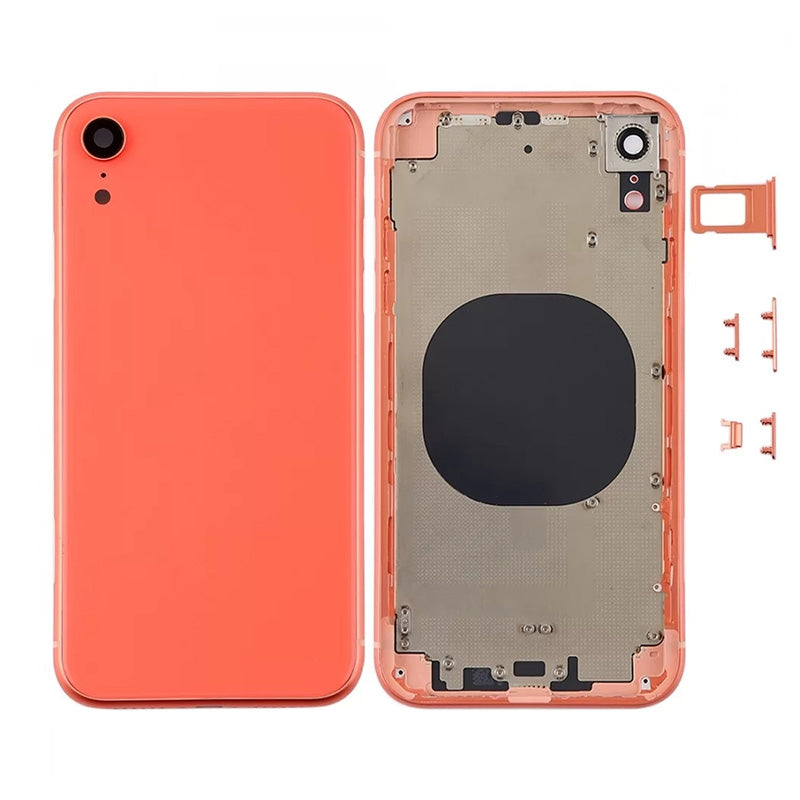 Back Housing Without Parts Orange No Logo for iPhone Xr (Aftermarket High Quality)