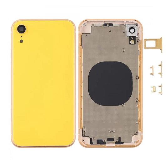 Back Housing Without Parts Yellow No Logo for iPhone Xr (Aftermarket High Quality)