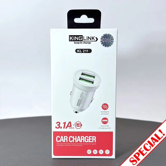 Kinglink 3.1A 2 USB car charger KL211