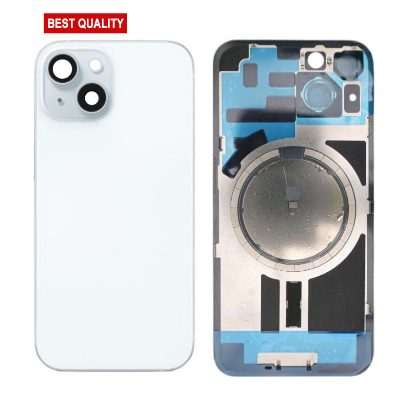 Back Panel with Magnet Blue No Logo for iPhone 15Plus (Best Aftermarket)