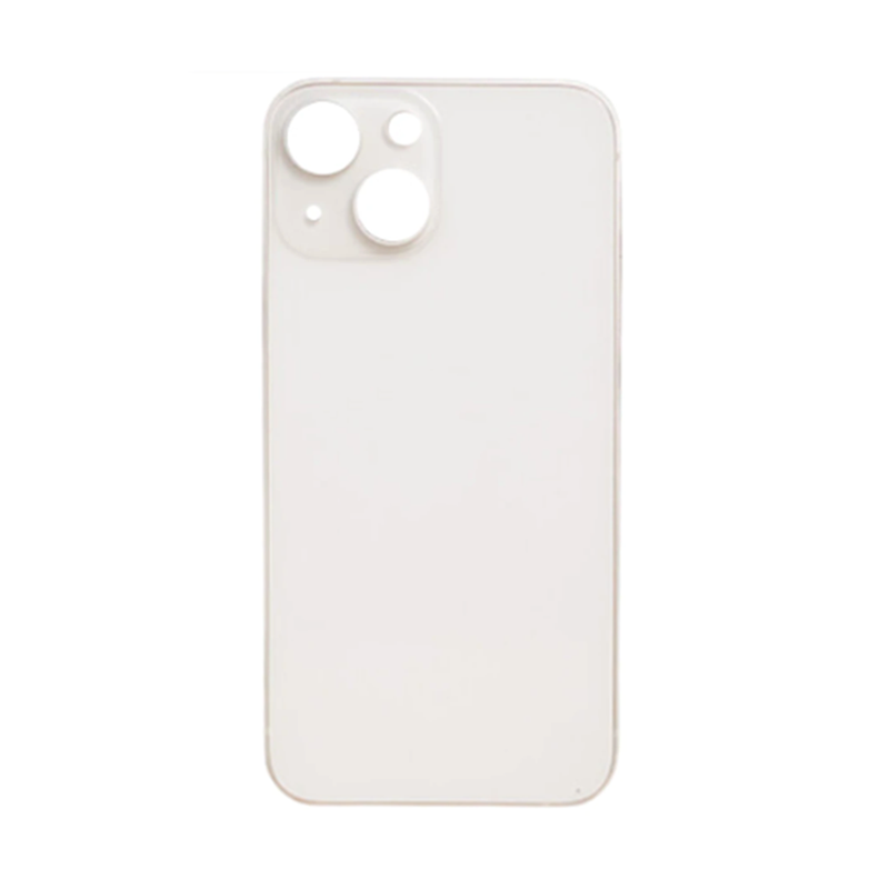 Back Glass White No Logo For iPhone 13Mini (Aftermarket Premium)