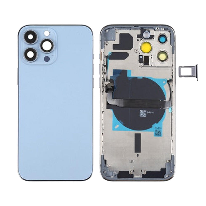 Back Housing With Power Flex Blue No Logo For iPhone 13Pro