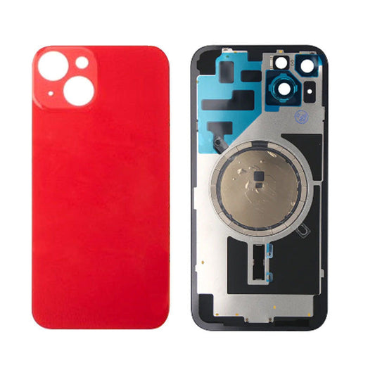 Back Panel With Magnet Red No Logo For iPhone 14 (Aftermarket Premium)