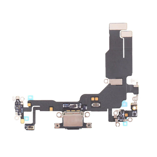 Charging Port Flex Black For iPhone 15