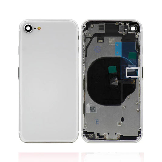 Back Housing with Power Flex White No Logo for iPhone SE2020 (SE2)