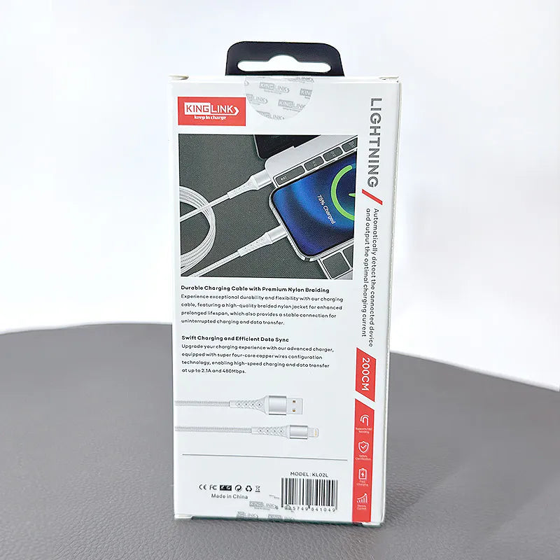 Kinglink 2m USB-A to Lightning Cable KL02L