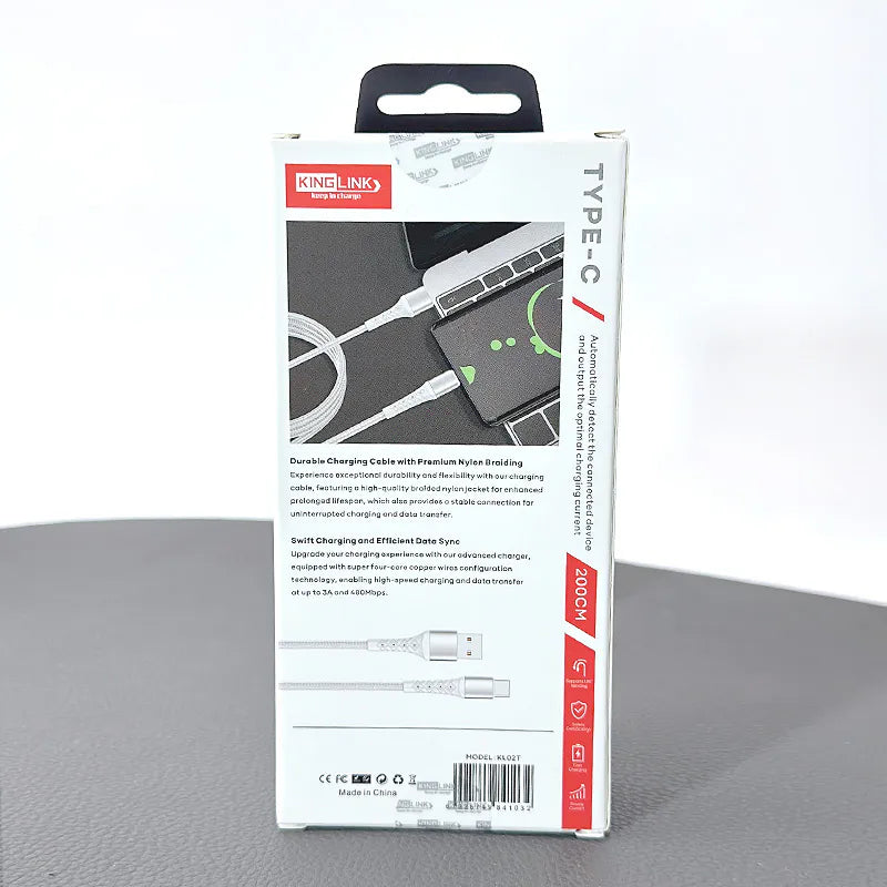 Kinglink 2m USB-A to C Cable KL02T