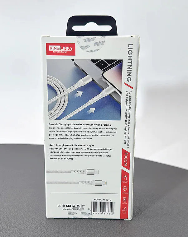 Kinglink 2m 20W Type-C to Lightning Cable KL02TL