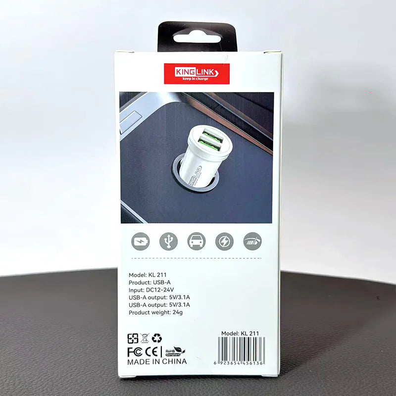 Kinglink 3.1A 2 USB car charger KL211