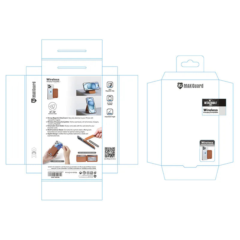 Maxguard RFID Blocking Detachable Kickstand Wallet MP06