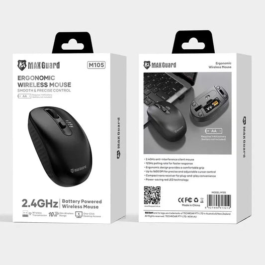 Maxguard M105 Ergonomic Wireless Mouse