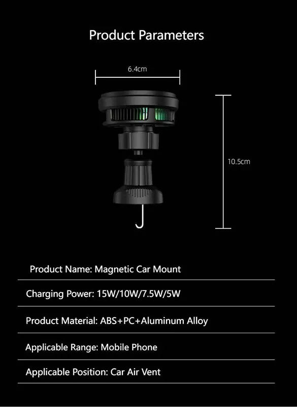 Maxguard 15W TEC Cooling/wireless charger Car Holder M46