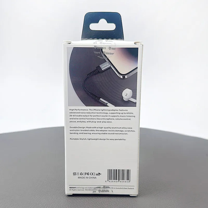 Maxguard Plug and Play Lightning Adapter MA02 (0.12m, No Bluetooth Required)