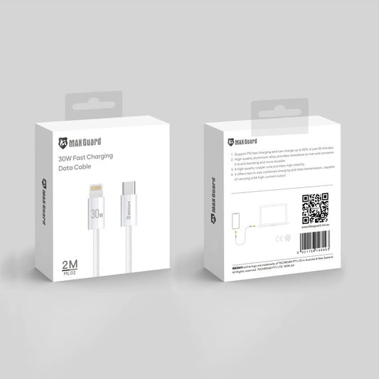 Maxguard 2m 30W Type-C to Lightning Cable ML02