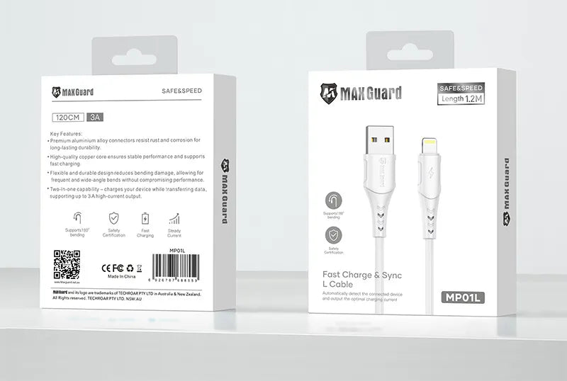 Maxguard 1.2m USB-A to Lightning Cable MP01L
