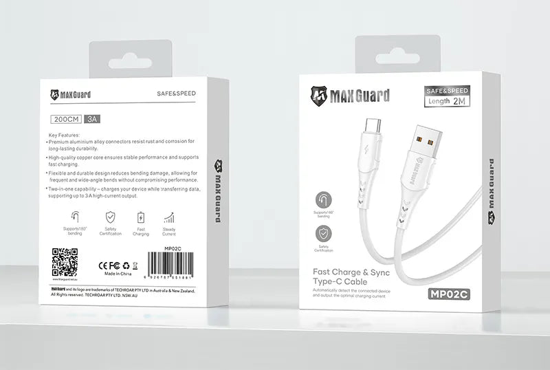 Maxguard 2m USB-A to C Cable MP02C