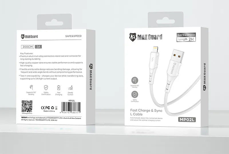 Maxguard 2m USB-A to Lightning Cable MP02L