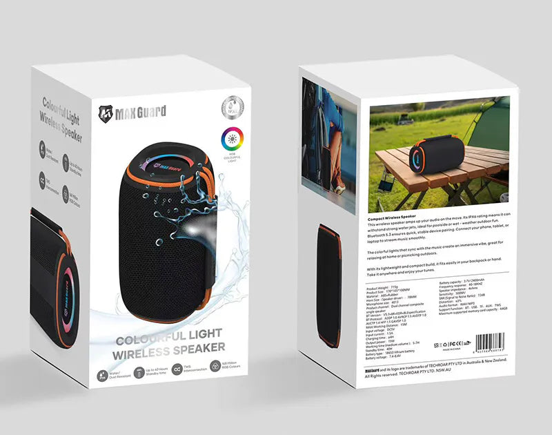 Maxguard Colourful Light Bluetooth Speaker MS01