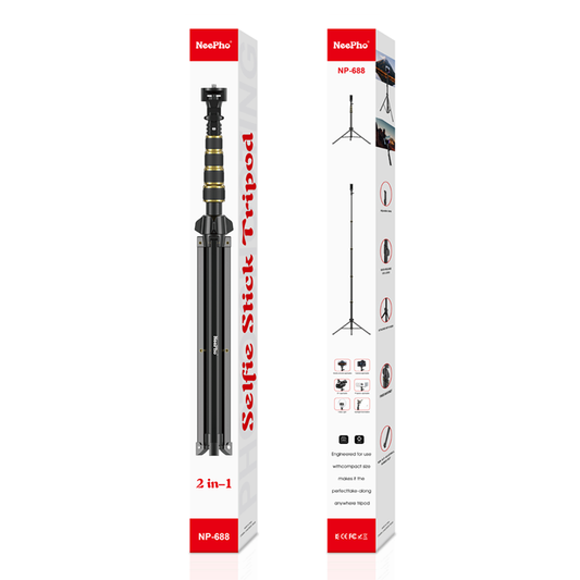 NeePho 57~210 cm Extendable selfie stick tripod NP688