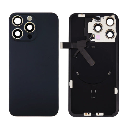 Back Panel with Wireless Charging Flex Black no Logo for iPhone 15Pro Max (Best Quality)