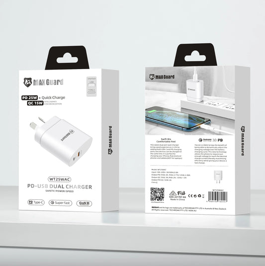 Maxguard PD 25W charger WT25WAC (support super fast changing)