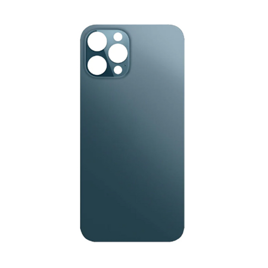 Back Glass Pacific Blue No Logo for iPhone 12Pro Max (Aftermarket Premium) - Wholesale phone repair part from Skyline Mobile NZ