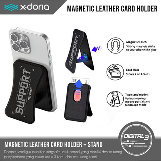 X-doria Defense Magnetic Leather Wallet Card Stand