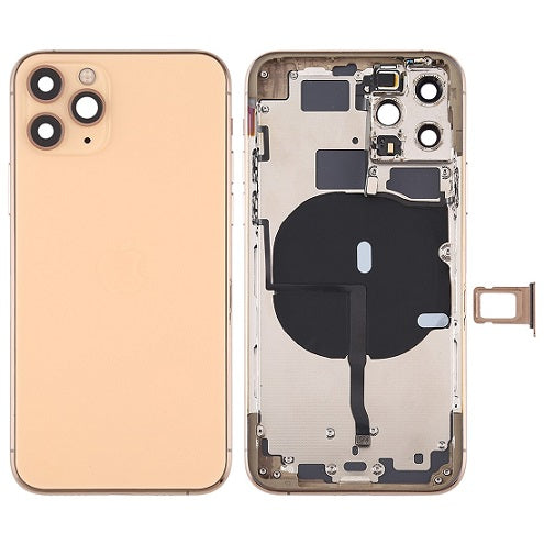Back Housing With Power Flex Gold No Logo For iPhone 11Pro