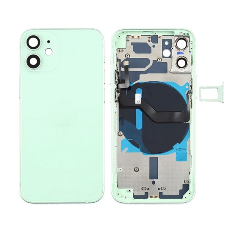 Back Housing With Power Flex Green No Logo For iPhone 12Mini